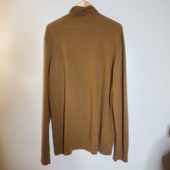 Express Oversized Brown Merino Wool Blend Turtle neck sweater Lightweight XXL - Picture 5 of 11
